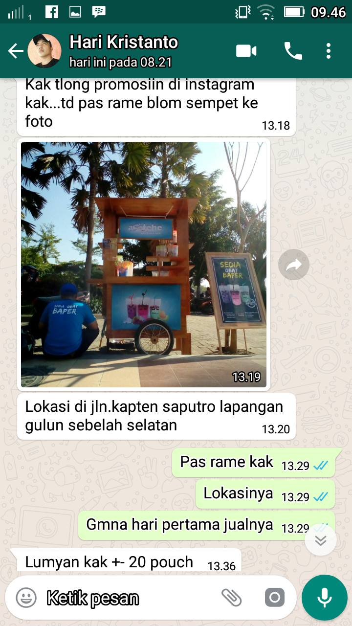 baru opening hari ini baru 3 jam udah laku 20 alhamdulillah