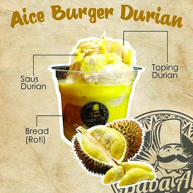 ice burger durian baba ali